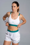 NOX Sujetador Deportivo Mujer PRO White/Ivy Green