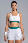 NOX Sujetador Deportivo Mujer PRO White/Ivy Green